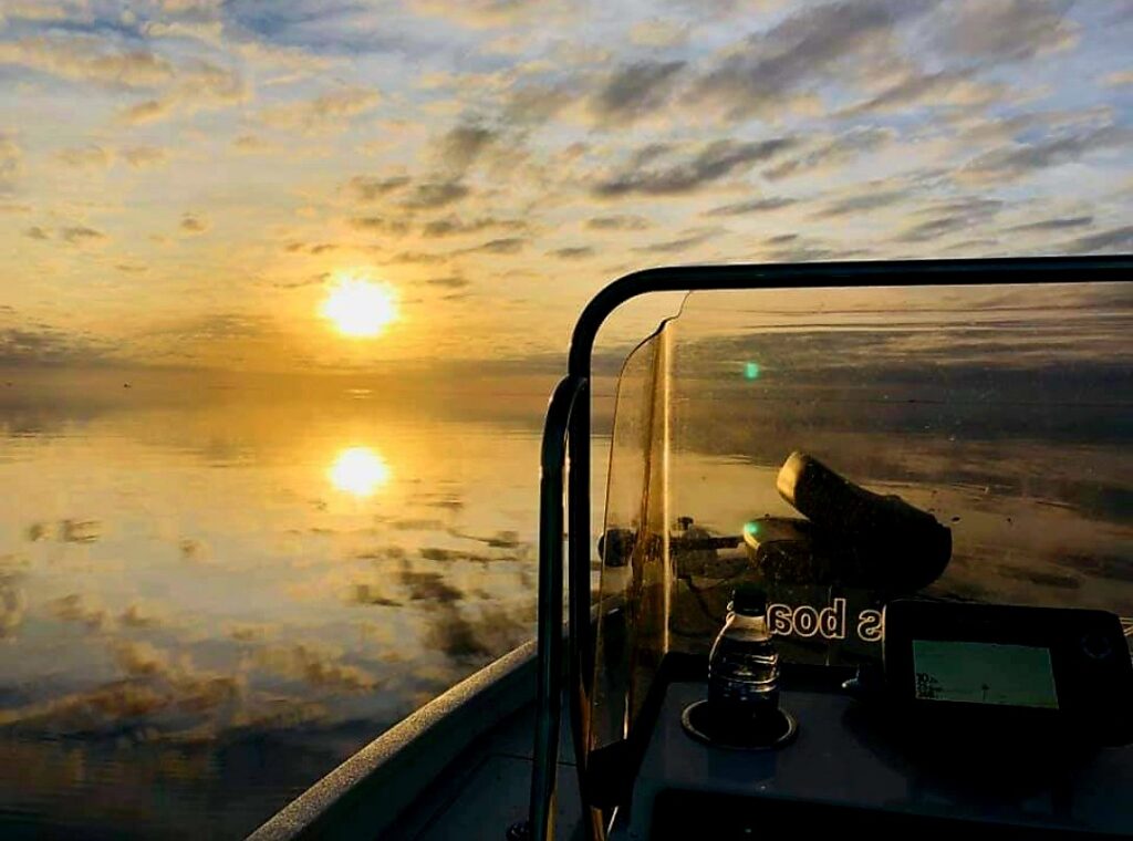 Leeville sunset on the water