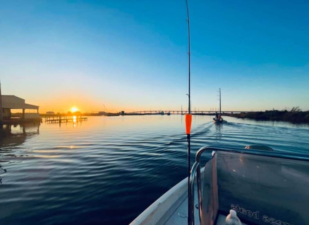 Leeville sunrise on the water