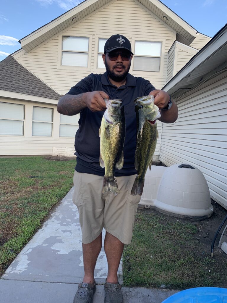 Just a beautiful day fishing from  the backyard dock