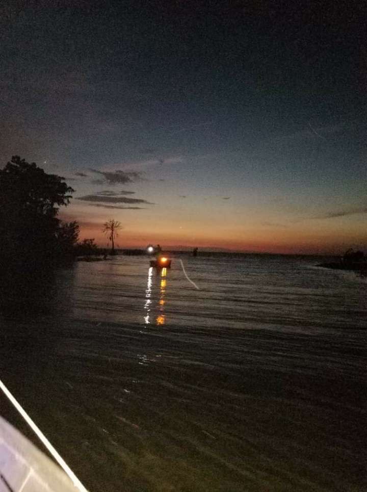Lake Maurepas at dusk