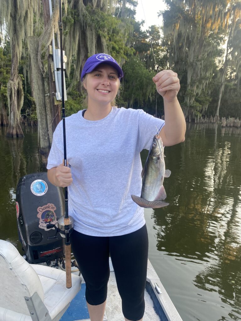 Wife catching em on Lake Veret