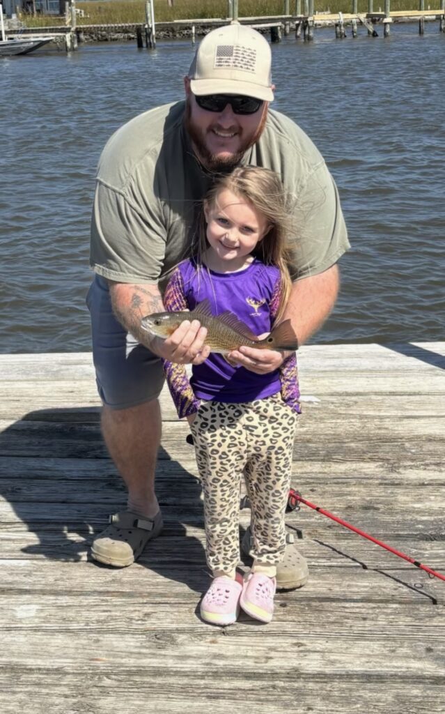 Daughters first fish